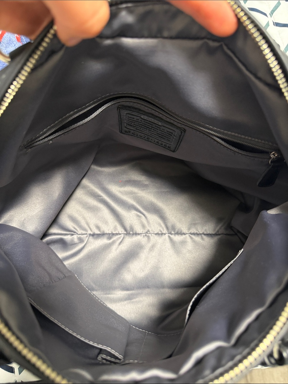 Coach Black & Silver Signature Circle Satchel with Chain-Detail Strap vintage - Picture 10 of 16